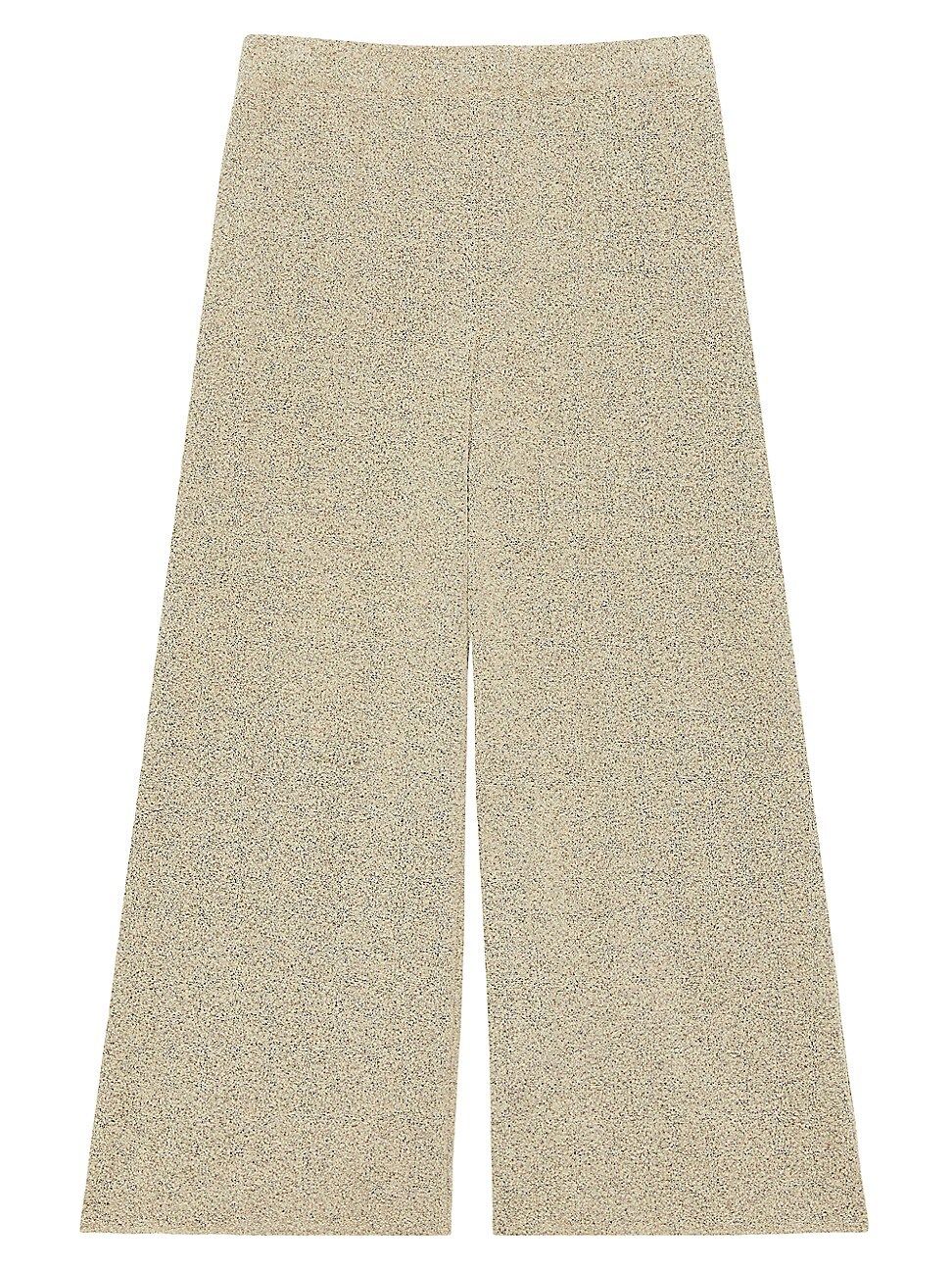 Women's Tweed Easy Wide-Leg Pants - Taupe - Size XS | Saks Fifth Avenue