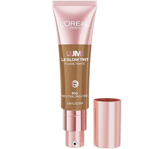 L'Oreal Paris Lumi Le Glow Skin Tint, Lightweight Water-Based Tinted Serum with Foundation-Like Coverage, Glow Illuminator, Neutral 300, 0.84 Fl Oz | Amazon (US)