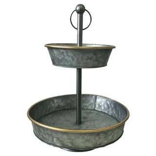Galvanized 2-Tier Round Tray by Ashland® | Michaels Stores