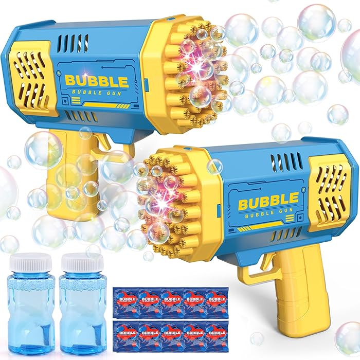 JONEG Toys for 3-8 Year Old Boys Girls: 2 Pack Bubble Machine for Kids with Bubble Solution, Gift... | Amazon (US)