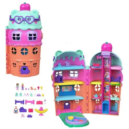 Polly Pocket Dolls and Playset, Gelato House with Elevator, Ice Cream Theme with 25+ Accessories including Furniture and Pets | Walmart (US)