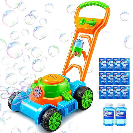 SLOOSH Bubble Lawn Mower Toddler Toys - Spill-Proof Bubble Machine Pretend Gardening Play Toy for... | Amazon (US)