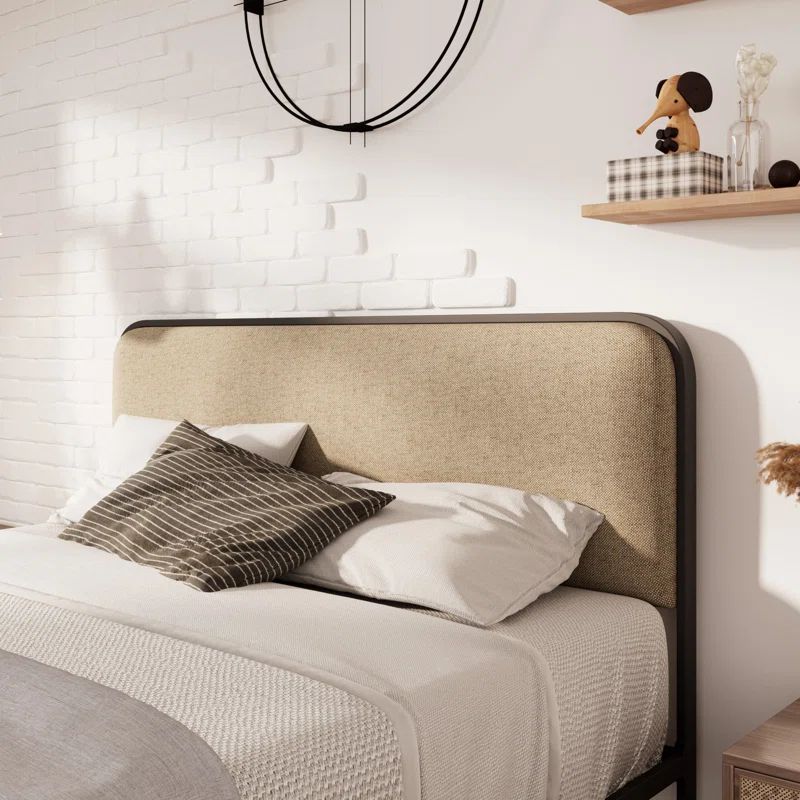 Arnasia Upholstered Metal Platform Bed | Wayfair North America
