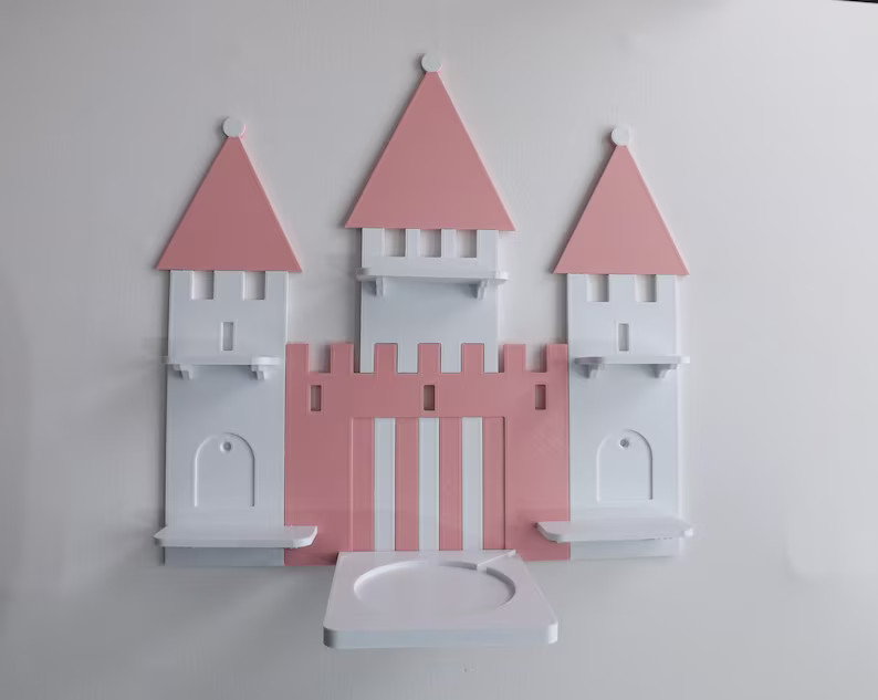 Tonie Wall Shelf as a Castle Pink/white Suitable for Toniebox - Etsy | Etsy (US)