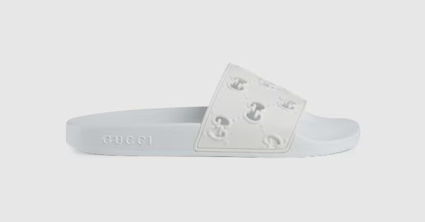 Gucci Women's rubber GG slide sandal | Gucci (US)