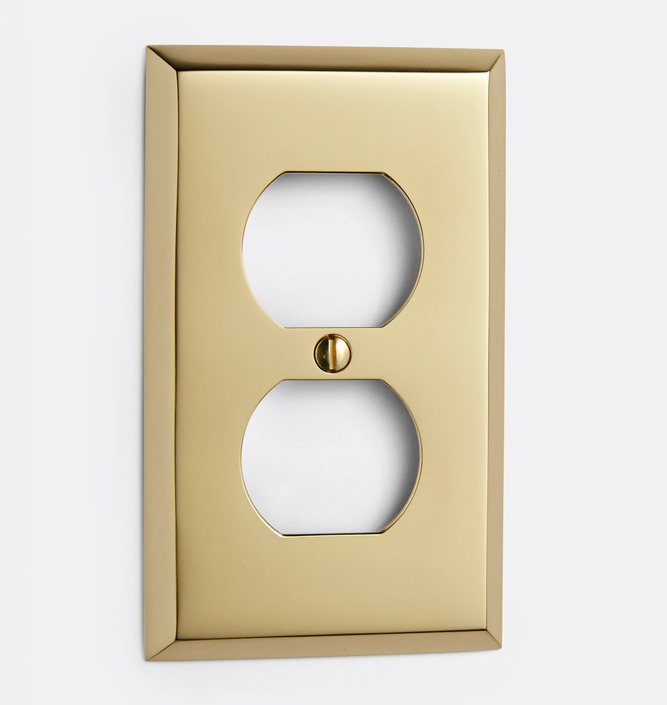 Lewis Single Duplex Outlet Switchplate | Rejuvenation