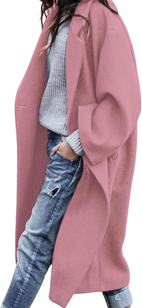 PRETTYGARDEN Womens Winter Coats 2026 Trendy Long Sleeve Notch Lapel Button Long Jackets Casual O... | Amazon (US)