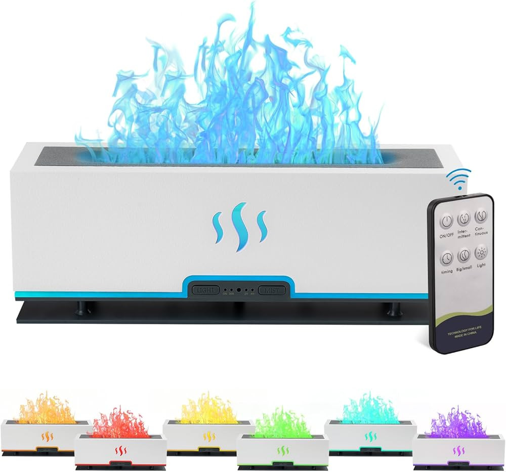 WENPHONE Upgraded 7 Color Essential Oil Diffusers, Flame Air Aroma Diffuser Humidifier, 200ml Ult... | Amazon (US)