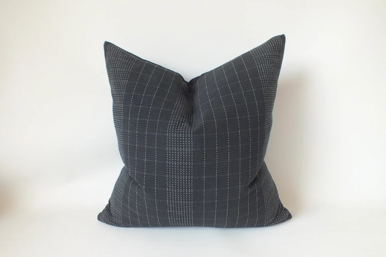 Sashiko Pillows Black White Stripes Ethnic Cushions Cover - Etsy | Etsy (US)