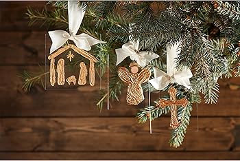 Mud Pie Gold Acrylic Ornament, Cross, 4" x 4" | Amazon (US)
