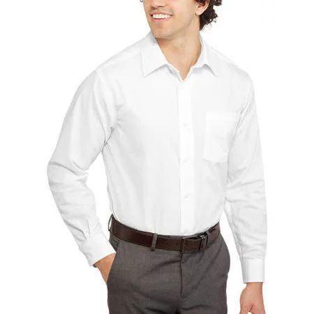 George Men's Long Sleeve Dress Shirt - Walmart.com | Walmart (US)