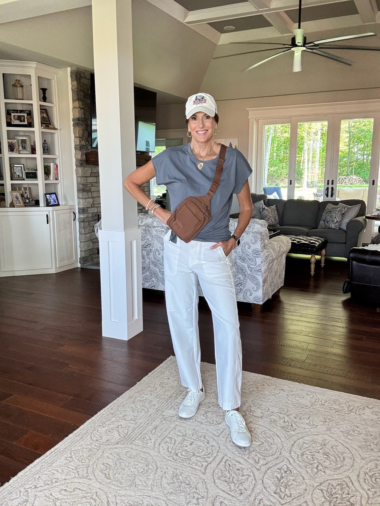 Tie this tee up or leave it hang / size large (extra 20% off sale)

Activewear pants - size 6 tall (extra 20% off sale colors)

Sneaker discount : F4_ANNIE

GOLF, hiking, Vacation, Travel, casual outfit, comfy outfit, outfit inspo, airport outfit, ageless style, over 60 fashion

#LTKOver40 #LTKSeasonal #LTKootd