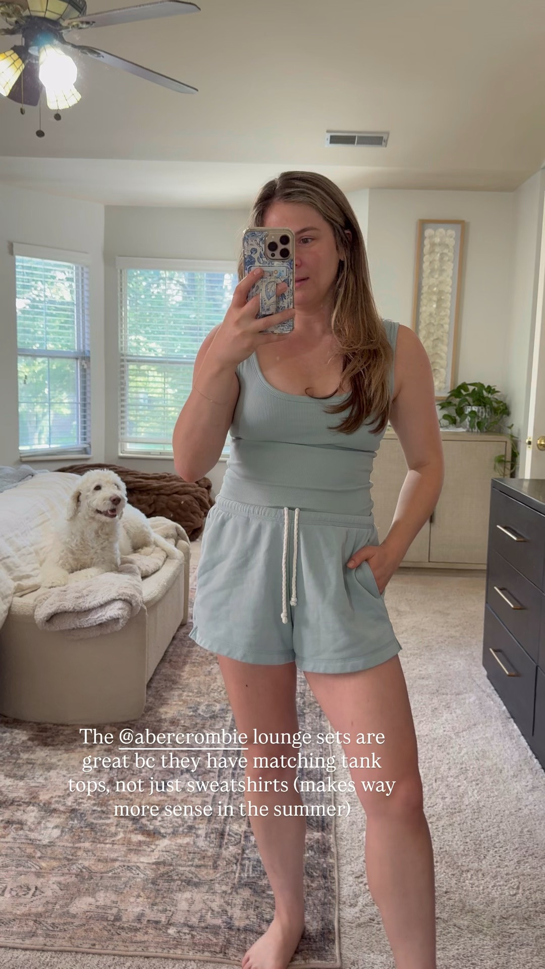 Abercrombie lounge sets 
Matching bank top with built in bra perfect summer tank 

Terry shorts

#LTKgrwm #LTKootd #LTKSaleAlert