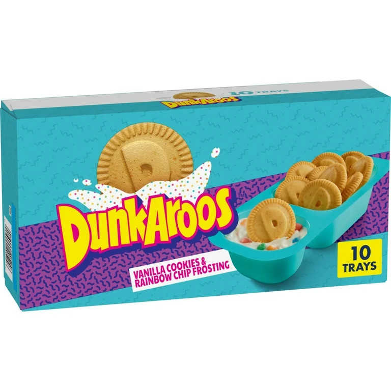 Dunkaroos Vanilla Cookies and Rainbow Chip Frosting, 10 Count, 10 oz | Walmart (US)