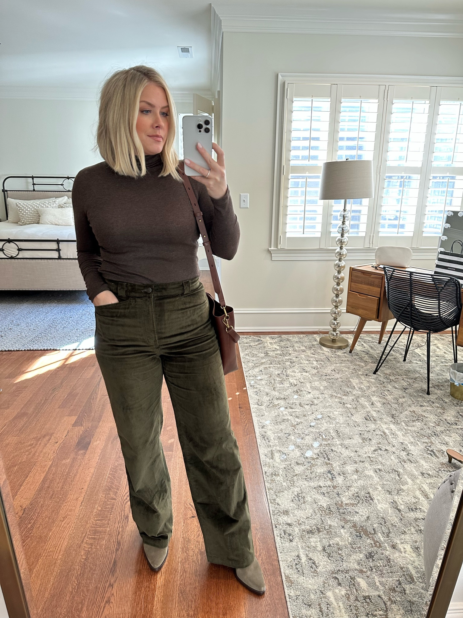 Petite Emmett 2.0 Wide-Leg Pants in Corduroy