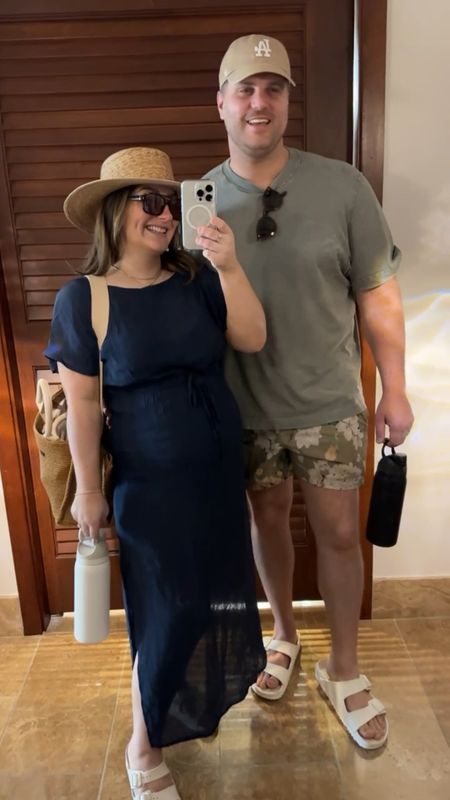 His & Hers outfits for the pool! 

Swim coverup size medium!

CUPSHE Use codes: Real15 can enjoy 15% off sitewide on orders $65+
 Or Mimi20 can enjoy 20% off sitewide on orders $109+ for the navy coverup!

Mens Abercrombie tee shirt: Size XL, true to size! 

Travel outfit, swimwear, summer outfit, cover up, maternity swim 

#LTKTravel #LTKSwim #LTKFindsUnder50