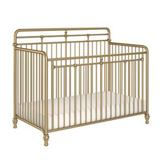 Monarch Hill Hawken Gold Metal 3 in 1 Convertible Crib | The Home Depot