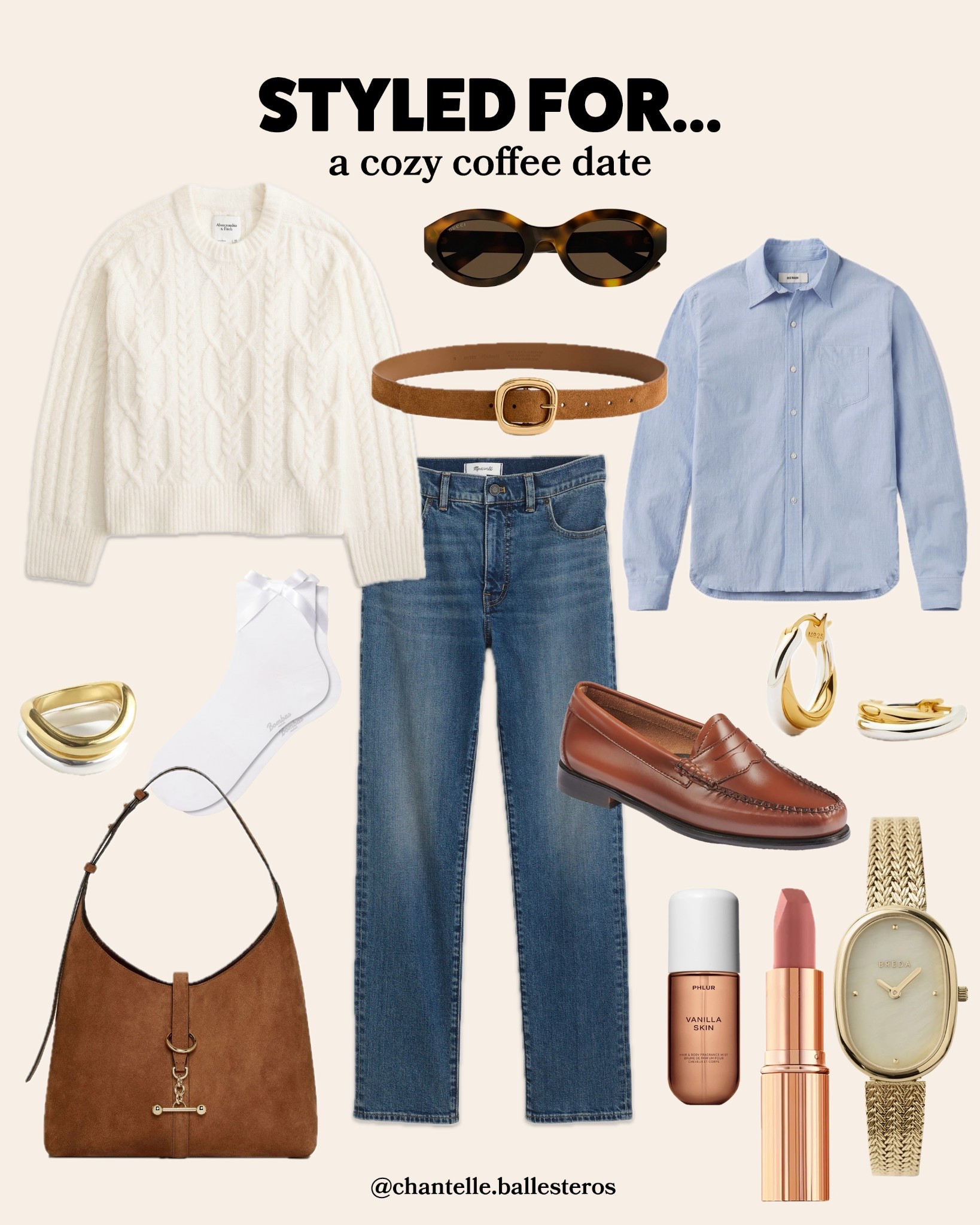 Cozy coffee date outfit inspo for winter ☕❄️

This is my go-to cozy coffee outfit formula for cold days when I still want to feel put-together: a soft sweater, comfortable jeans, and timeless loafers. Perfect for a coffee date outfit, casual winter errands, or a slow morning spent at your favorite café.

If you’re looking for winter outfit ideas, neutral winter outfits, or an easy casual coffee date look, these pieces are timeless, comfortable, and so easy to mix and match all season long.

✨ Save this for later & shop the full cozy coffee look below. 

#LTKdayinmylife #LTKootd #LTKselfcare