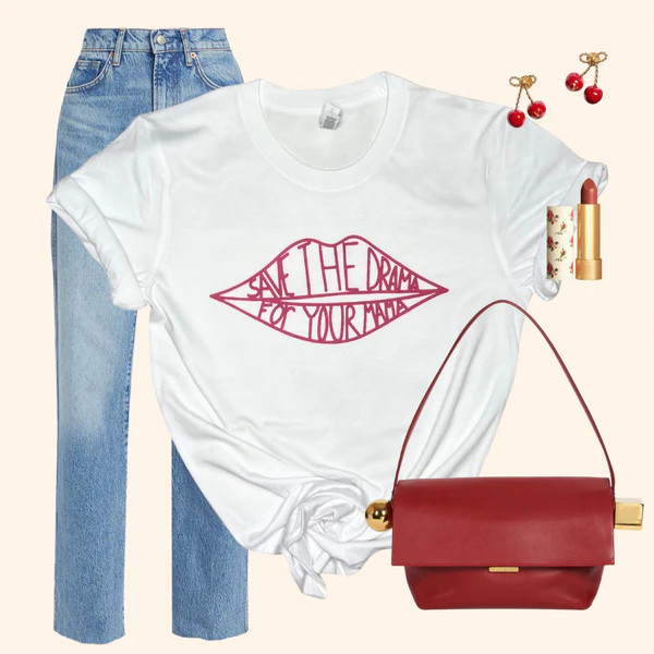 Save the Drama Graphic T-shirt (Vintage Feel) | Sassy Queen