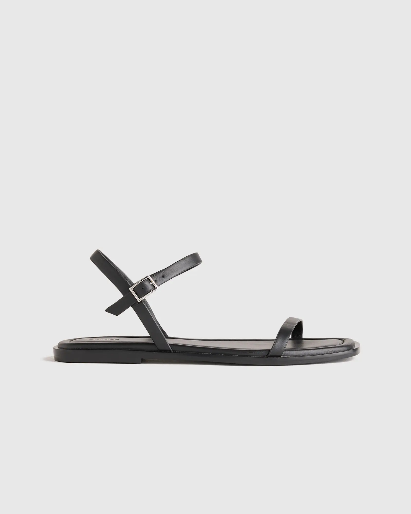 Italian Leather Ankle Strap Flat Sandal | Quince