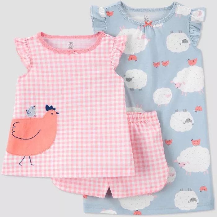 Toddler Girls' 3pc Gingham Pajama Set - Just One You® made by carter's | Target