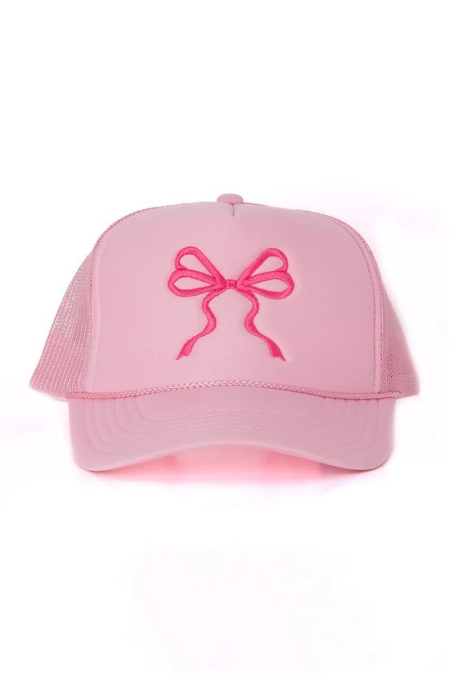 Bow Light Pink Trucker Hat | Pink Lily