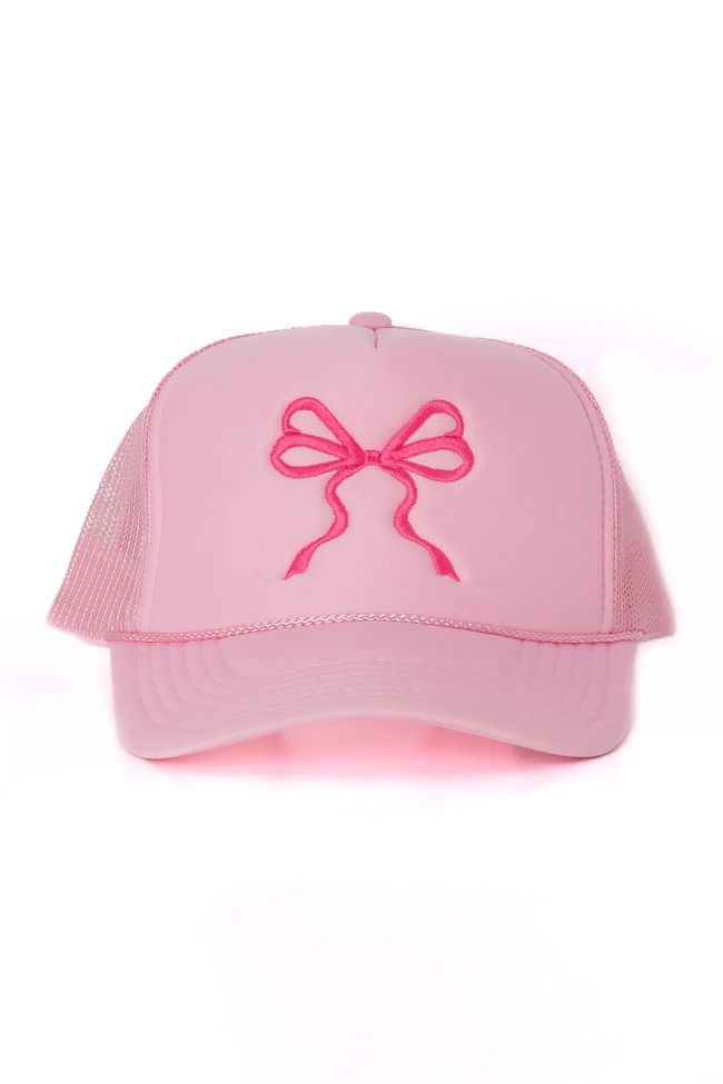 Bow Light Pink Trucker Hat SALE | Pink Lily