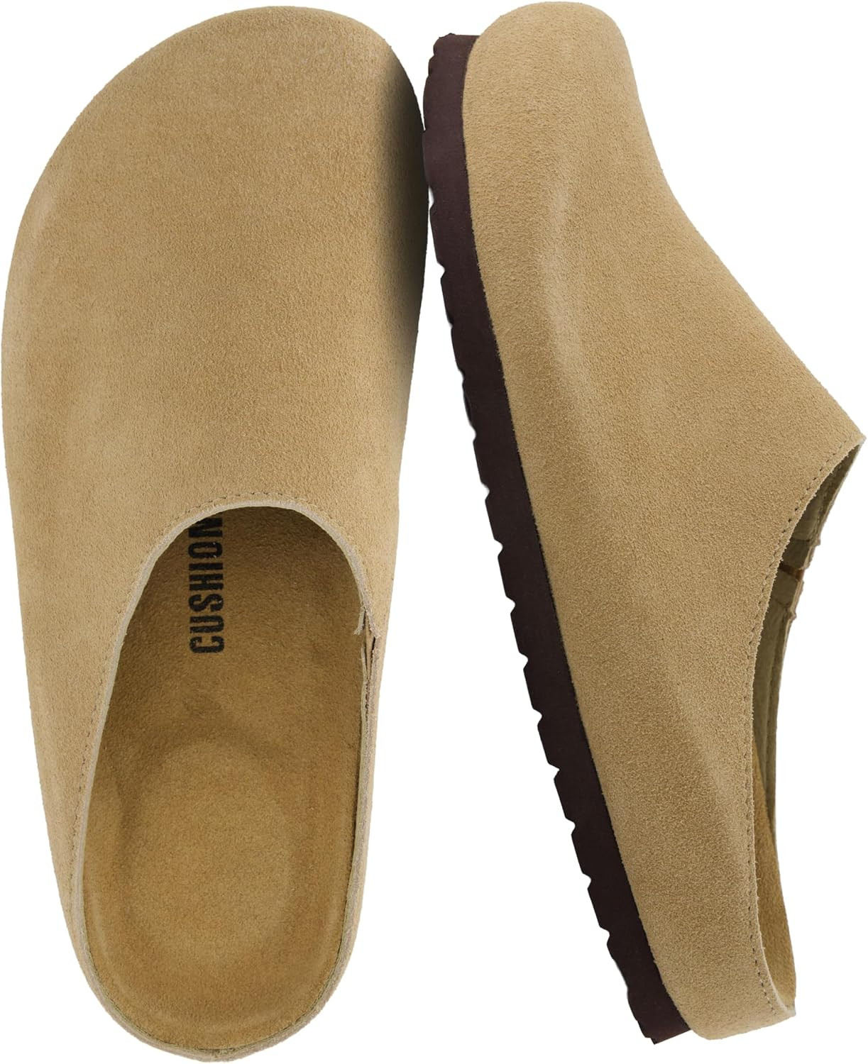 CUSHIONAIRE Lute Genuine Suede Leather Clogs for Women Indoor and Outdoor – Comfortable Slip On Womens Clogs with Cushioned Footbed | Amazon (US)