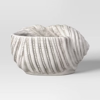 Medium Shell Ceramic Planter 6.7"x8.7" White - Threshold™ | Target