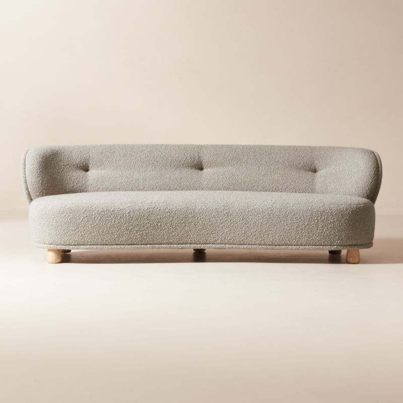 Leonne 90" Grey Boucle Sofa by goop + Reviews | CB2 | CB2