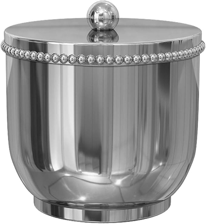 nu steel 18/8 Stainless Steel Chic Collection Beaded Q-tip Dispenser for Bathroom, Vanity Storage... | Amazon (US)