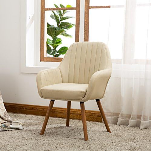 Roundhill Furniture Tuchico Contemporary Fabric Accent Chair, Tan | Amazon (US)