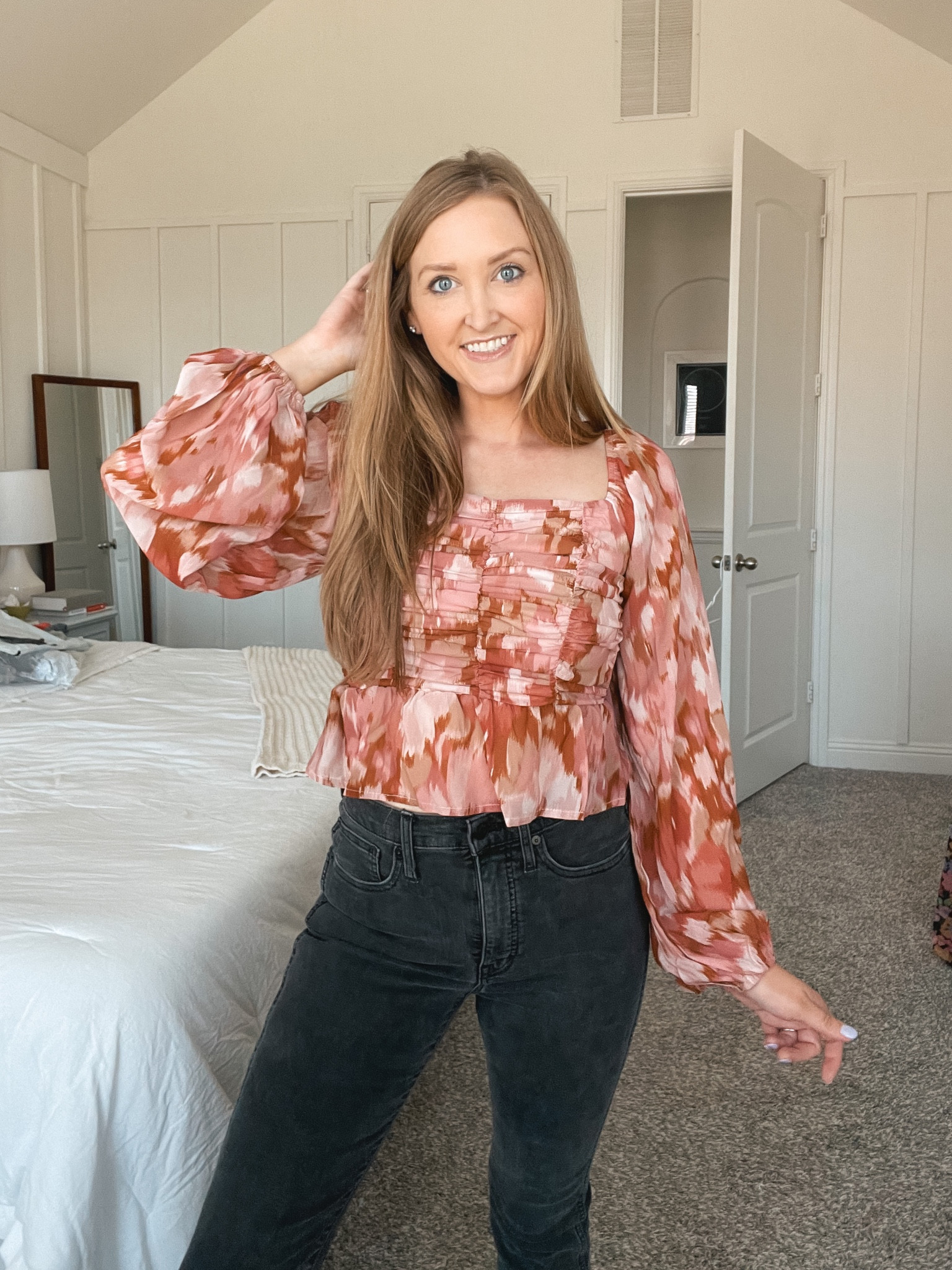 Fall date night or going out top girls night out fall outfit cute blouse and black jeans 🍁🍂

#LTKSeasonal #LTKstyletip #LTKfindsunder50