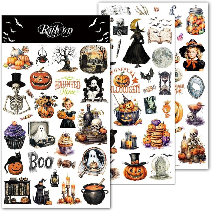 CATaireen Rub on Transfers for Crafts Vintage Scrapbooking Stickers Small Decals Adults Journalin... | Amazon (US)