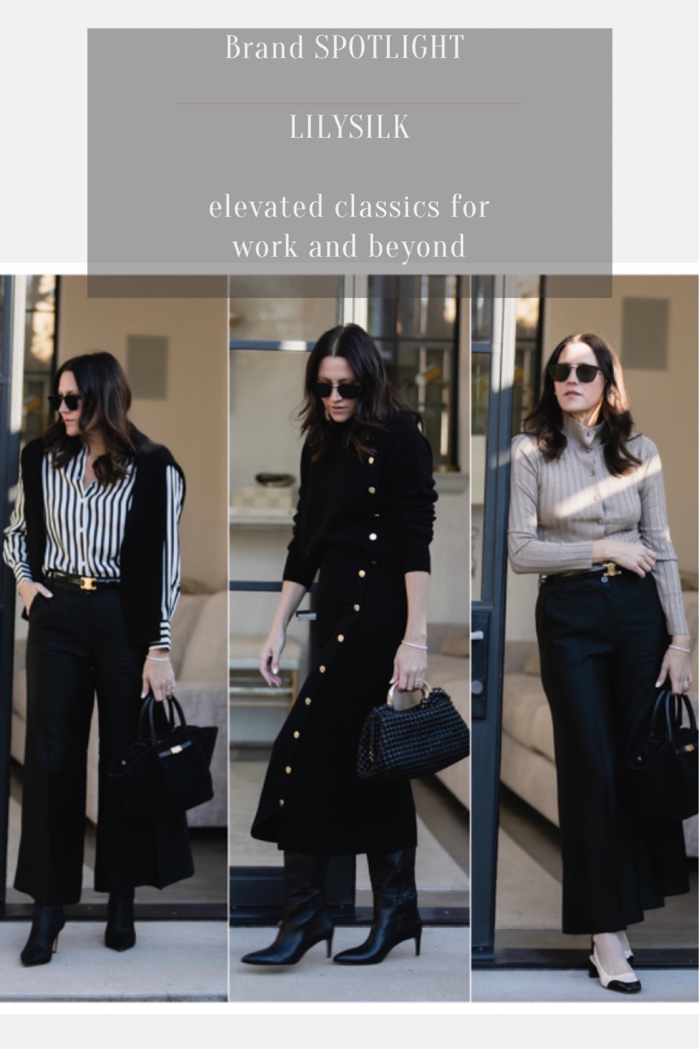 Lilysilk workwear pieces! 
Extra 15% off LILYSILK everything coupon code: gray15

The Scarlet Shirt- https://me.lilysilk.com/3T1AEE4
Wide leg silk-lined Wool Trousers-https://me.lilysilk.com/3uMIQOg
Ribbed Silk-Cashmere Blend Cardigan-https://me.lilysilk.com/3T7BDCH
Cashmere Sweater With Row of Side Buttons- https://me.lilysilk.com/413n9Wh
Knitted Cashmere Midi Skirt with Side Buttons- https://me.lilysilk.com/46E4MZs

#LTKworkwear #LTKover40 #LTKstyletip