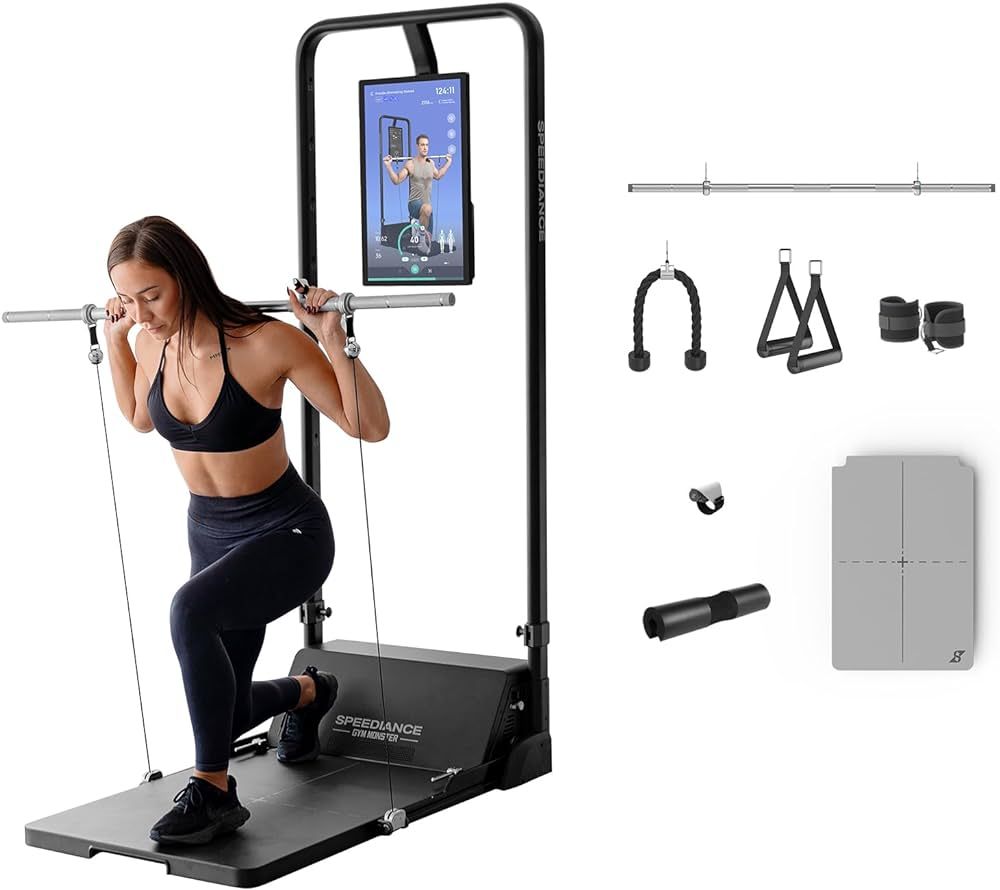 Smart Home Gym System, Multifunctional Smith Machine Home Gym Power Cage, Portable Cable Machine ... | Amazon (US)