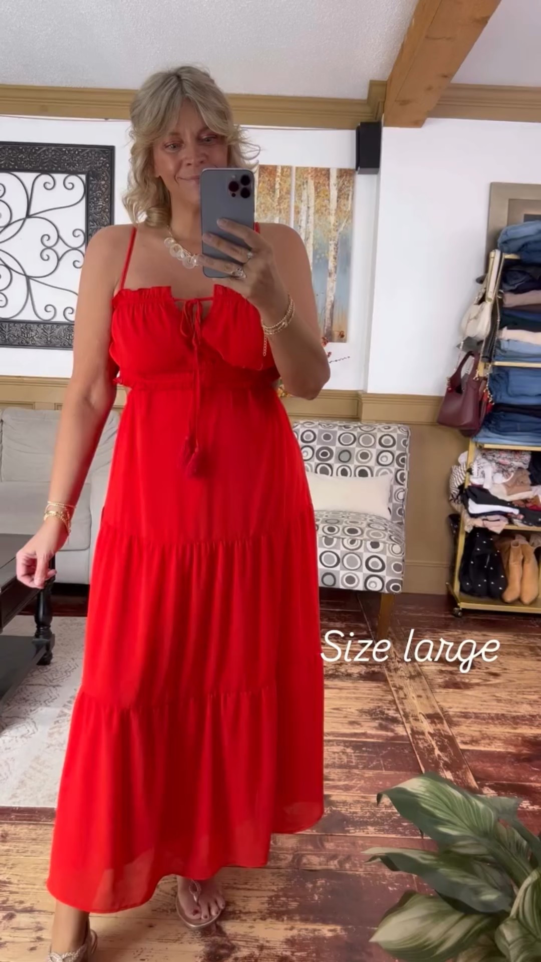 Size large in this gorgeous free people style dress with tie back! Perfect vacation dress 

#LTKSeasonal #LTKMidsize