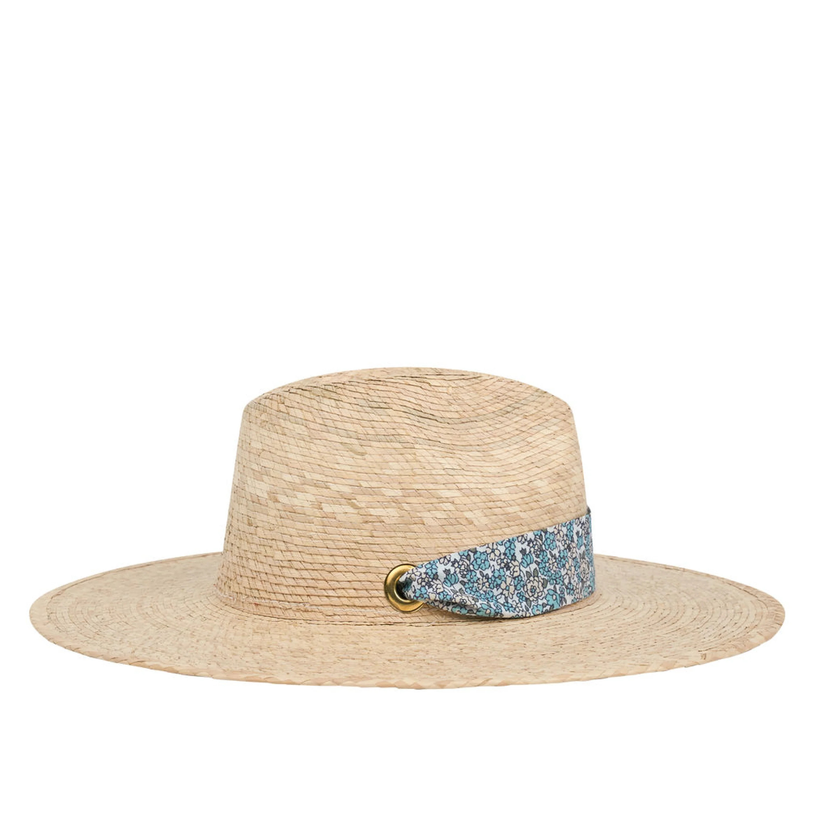 sarah bray bermuda womens wildflower sun hat with original slate floral ribbon | Minnow