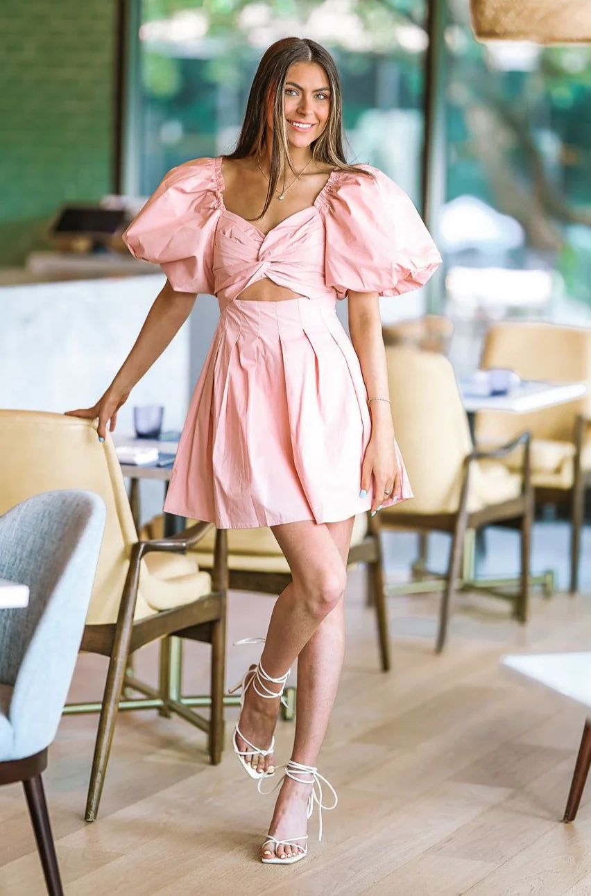 Find Your Golden Hour Mini Dress -Dusty Pink | Hazel and Olive
