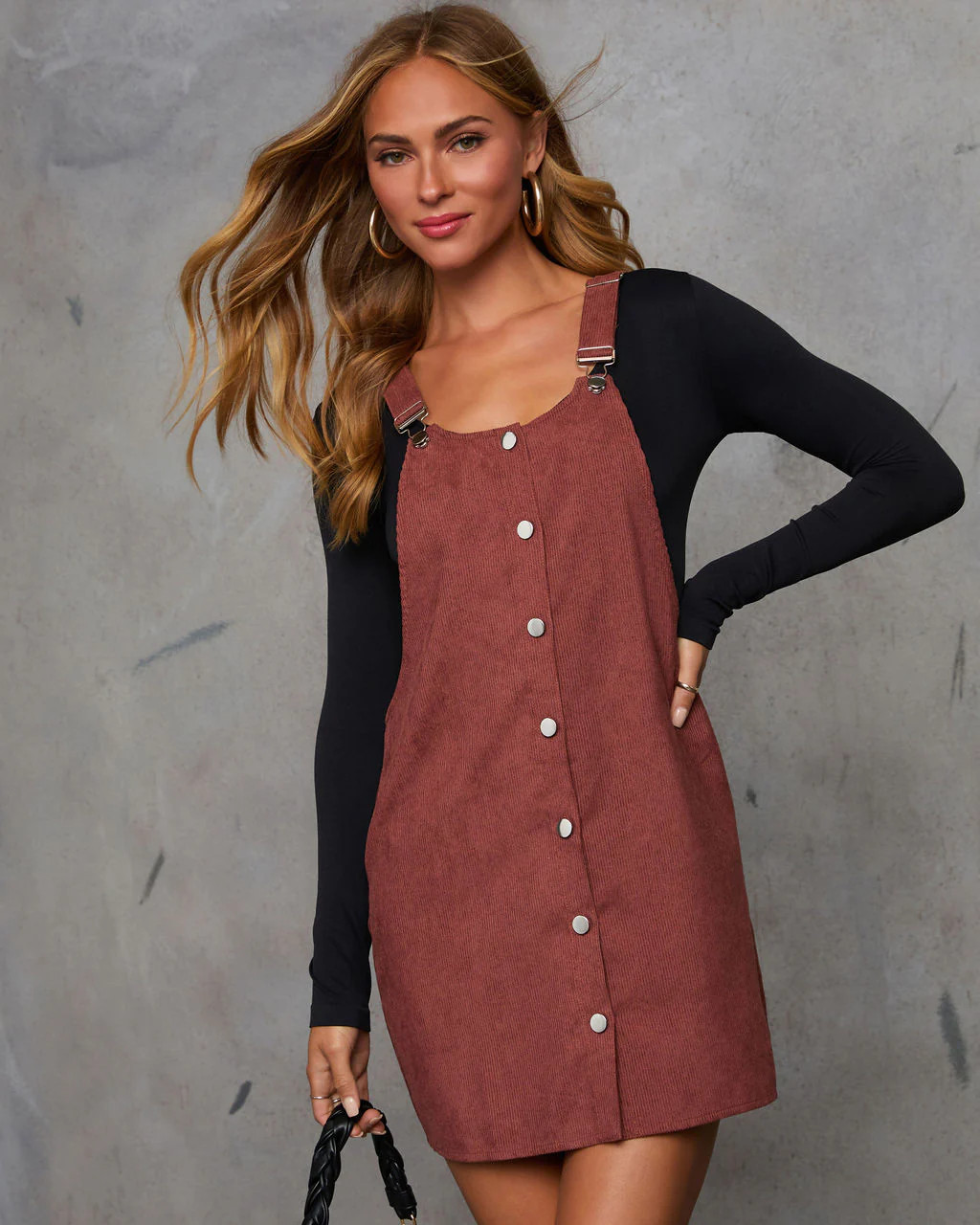 Caribel Corduroy Button Up Mini Dress | VICI