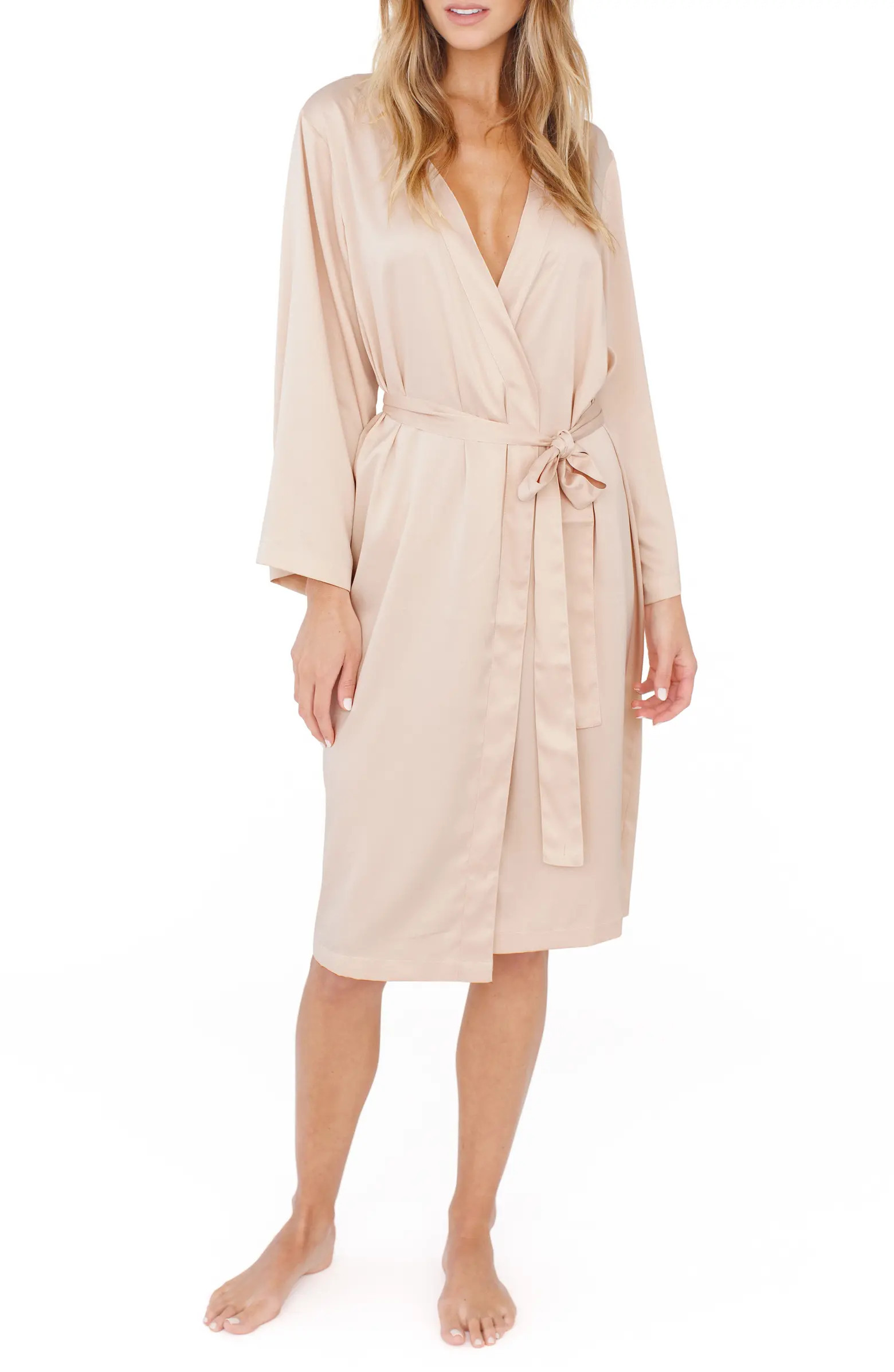 Midi Satin Robe | Nordstrom