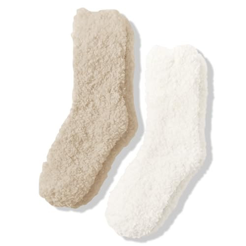 Fuzzy Socks Cozy Fluffy Plush Bed Socks Soft Home Sleeping Socks Winter Warm Socks For Women Christmas Gift | Amazon (US)