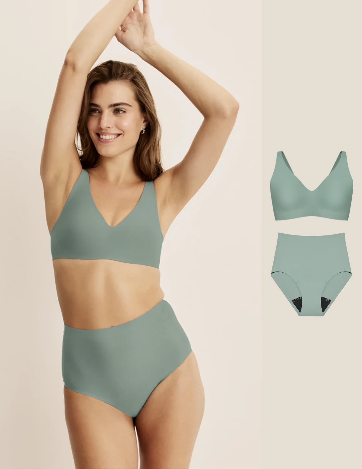 Treat Yourself Set | Revolution V-Neck Bra & Leakproof Ultrathin High Rise | Knix CA