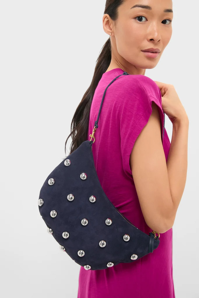 Navy Suede Lune Bag | Tuckernuck (US)