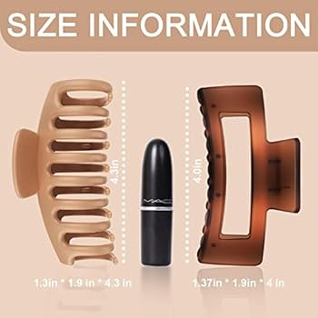 Dyrec Large Hair Claw Clips for Thick Hair, 8 Pack 4.3" Hair Clips for Women & Girls, 2 Styles St... | Amazon (US)