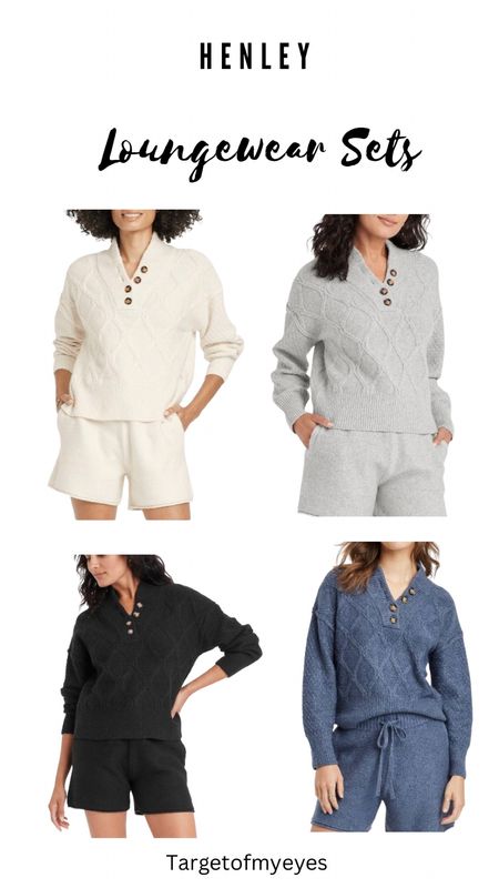 Target Women Loungewear Universal Thread Henley Sweater Top with Matching Pull On Shorts  #target #targetsyle #universalthread #loungwearset

#LTKunder50 #LTKstyletip #LTKSeasonal