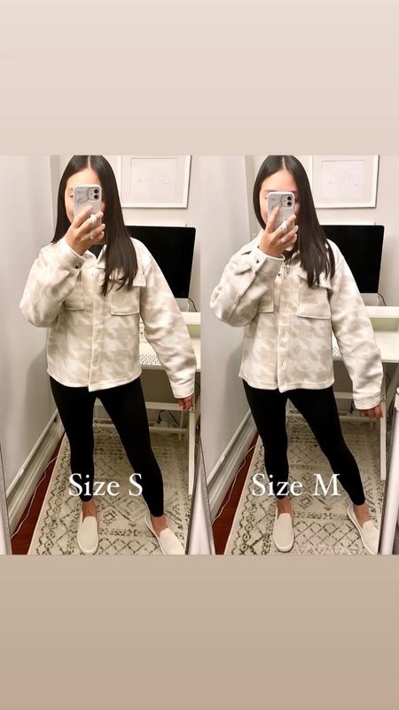 Comparing this cute neutral beige shacket ($34.98) in size S and M. I'm 5' 2.5" and 115 pounds. I went with size M for an intentionally oversized fit and slightly longer length otherwise the shacket is supposed to be cropped if you go with your usual size.

I previously shared size XL here which I ordered by mistake: https://www.whatjesswore.com/2022/11/affordable-walmart-fashion-finds-november-try-ons-reviews-2.html

#LTKSeasonal #LTKunder50 #LTKGiftGuide