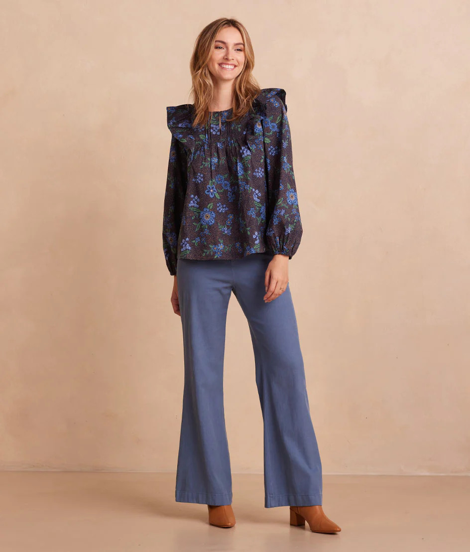 The Countryside Poplin Ruffle Blouse | SummerSalt