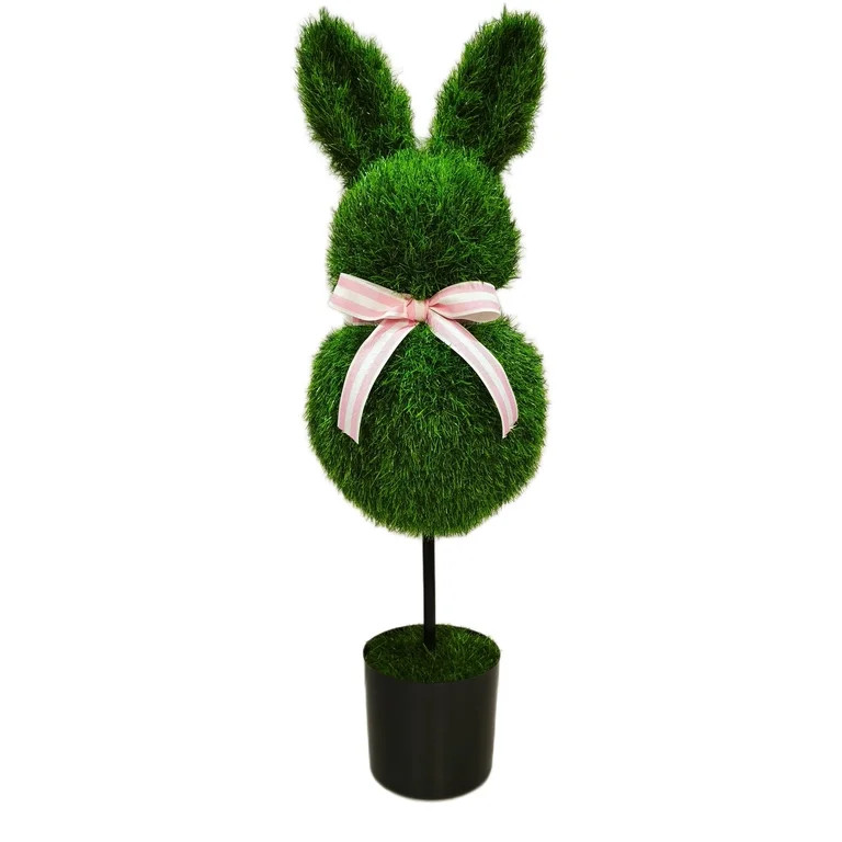 Artificial Bunny Topiary Decoration, 35.5", Easter by Way To Celebrate | Walmart (US)