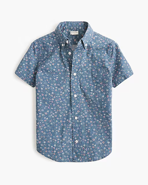 Boys' short-sleeve printed washed shirt | J.Crew Factory